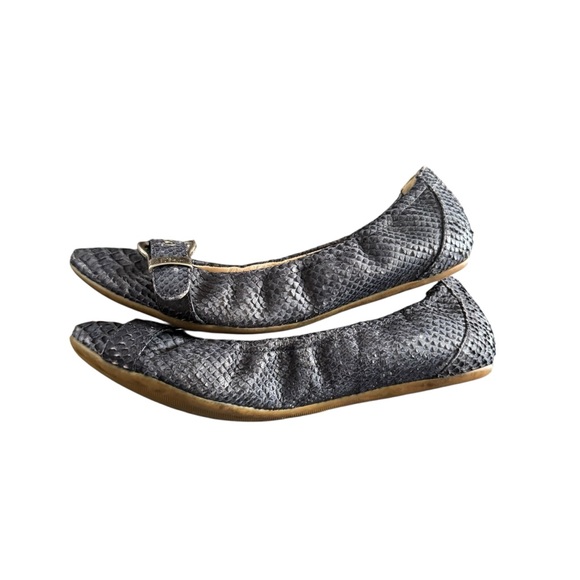 Pre-owned Blue Snakeskin Christian Dior Ballet flats 41 - Picture 7 of 9